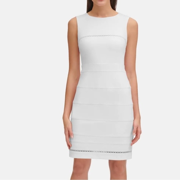 Tommy Hilfiger Sleeveless Scuba Crepe Sheath Dress - Picture 3 of 12